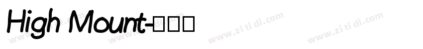 High Mount字体转换